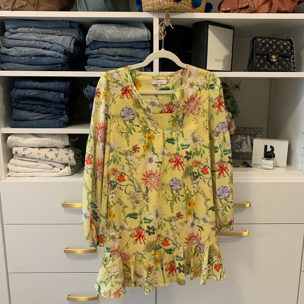 Parker Floral Long Sleeve Mini Dress